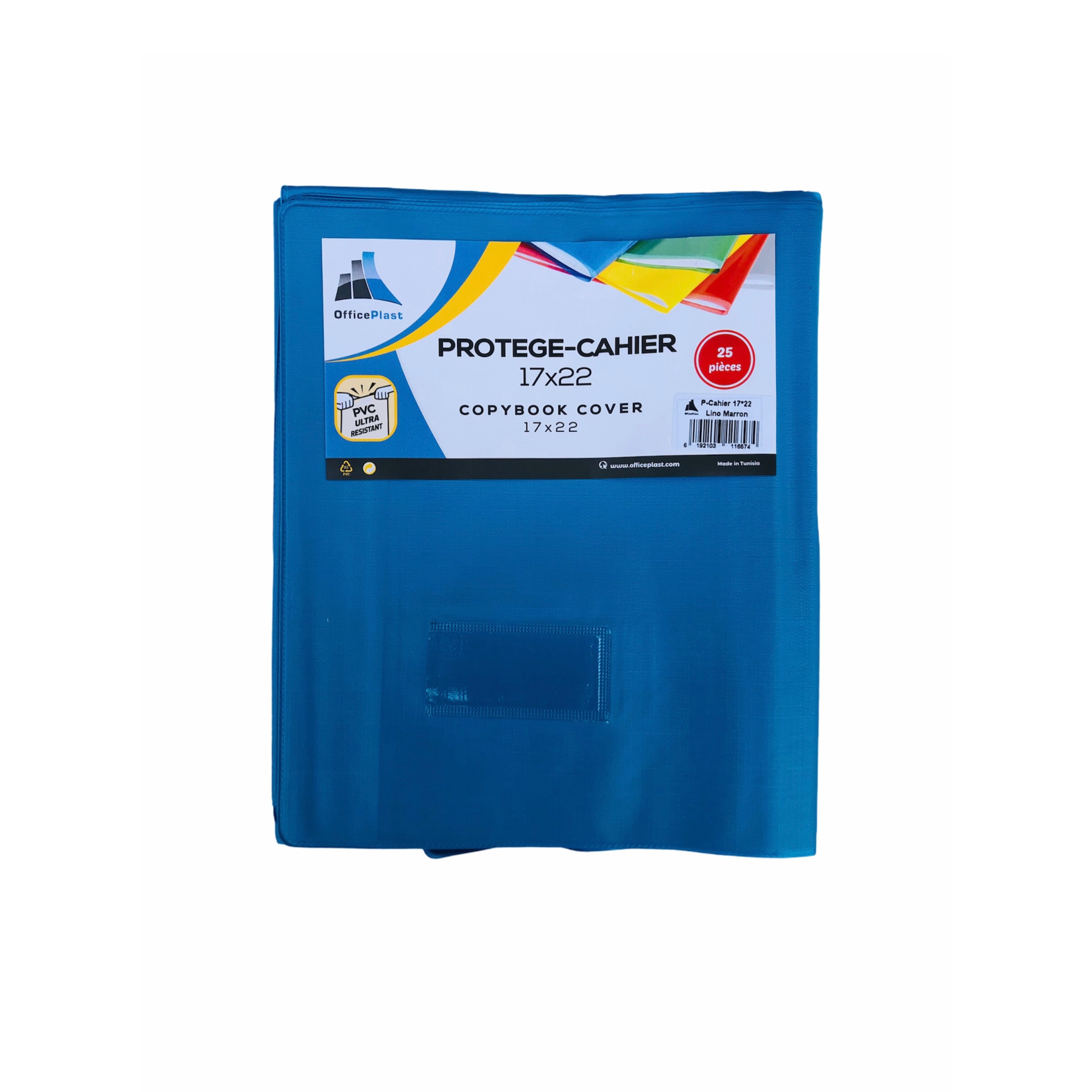 Protège-cahier lino bleu ciel Office Plast